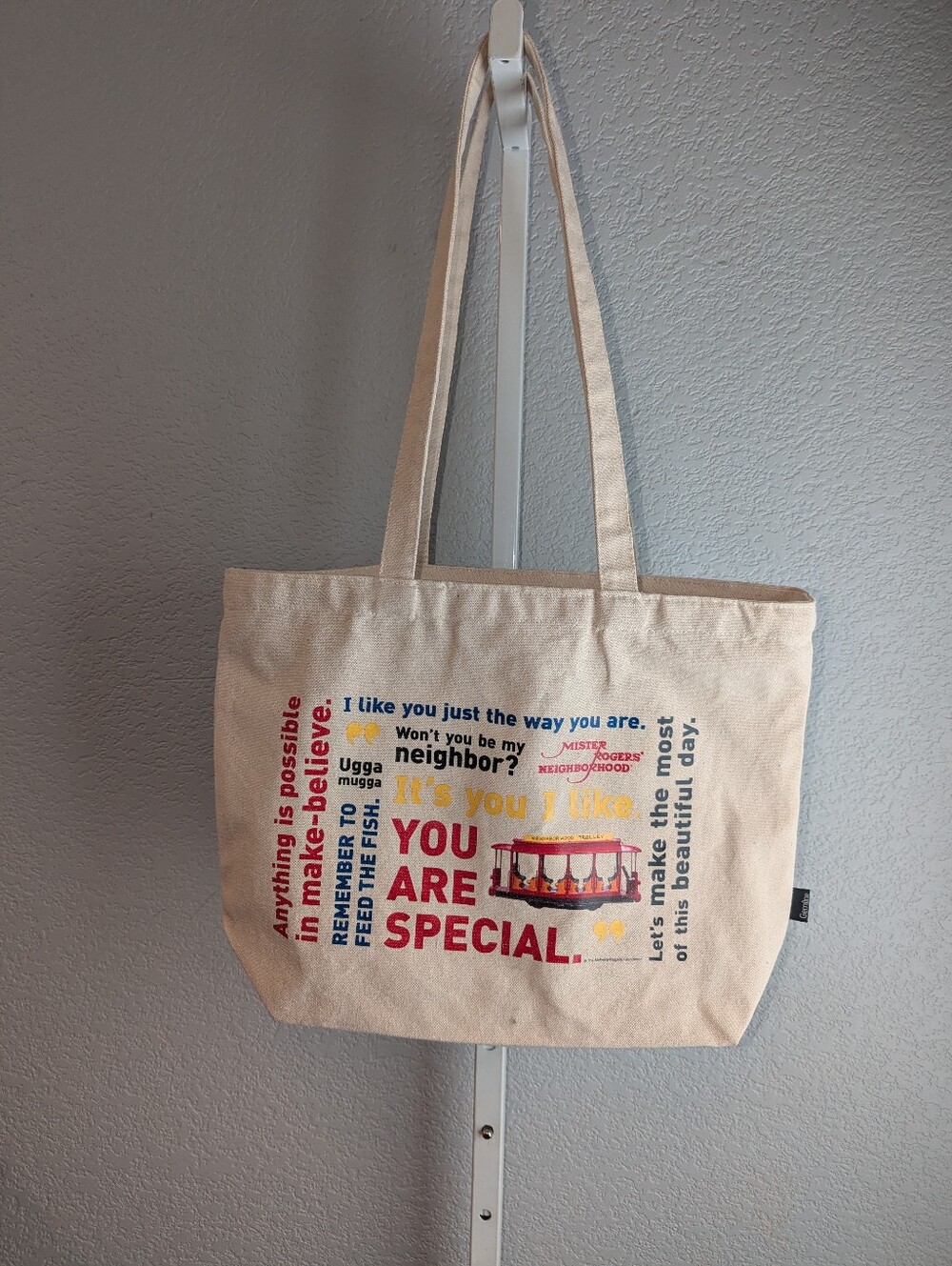 Mr. Rogers Neighborhood Canvas Zipper Tote Bag - McFeely-Rogers Foundation